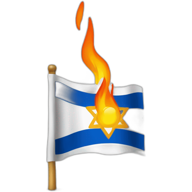 Drapeau Israël feu emoji