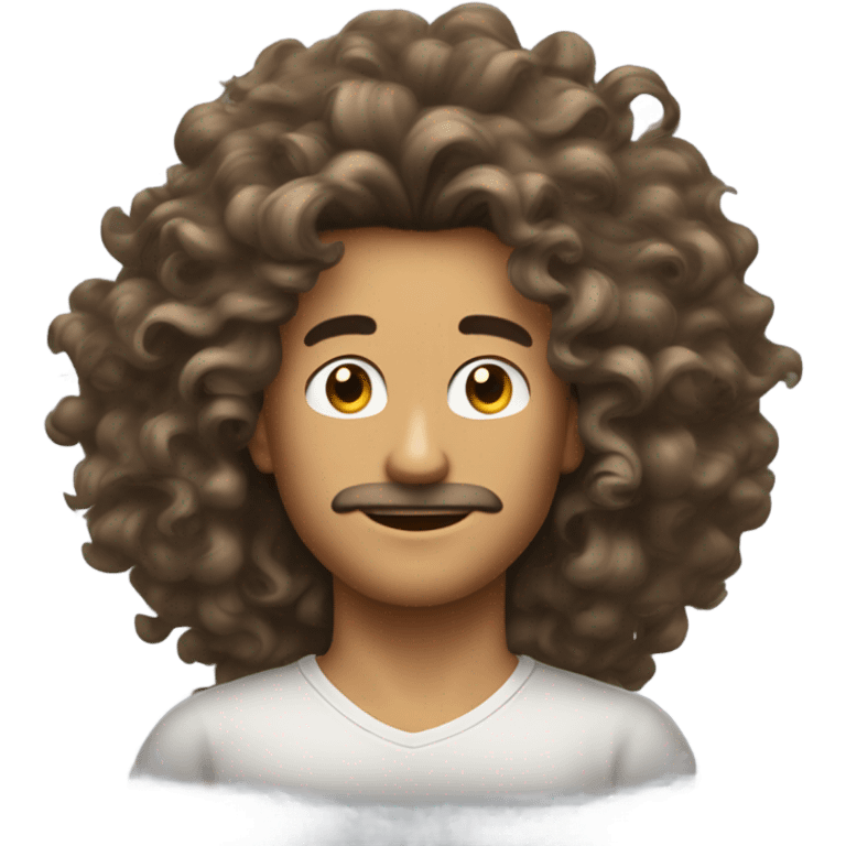 Man with a lot of hair emoji