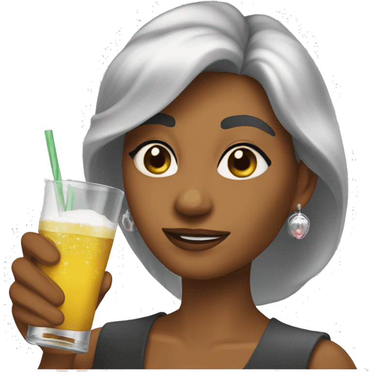 Una signora che beve n drink emoji