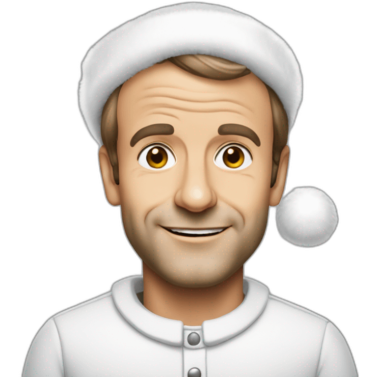 Emmanuel Macron in a Santa Claus disguise emoji