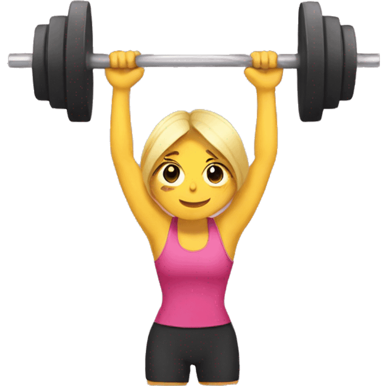 Chick lifting weights  emoji