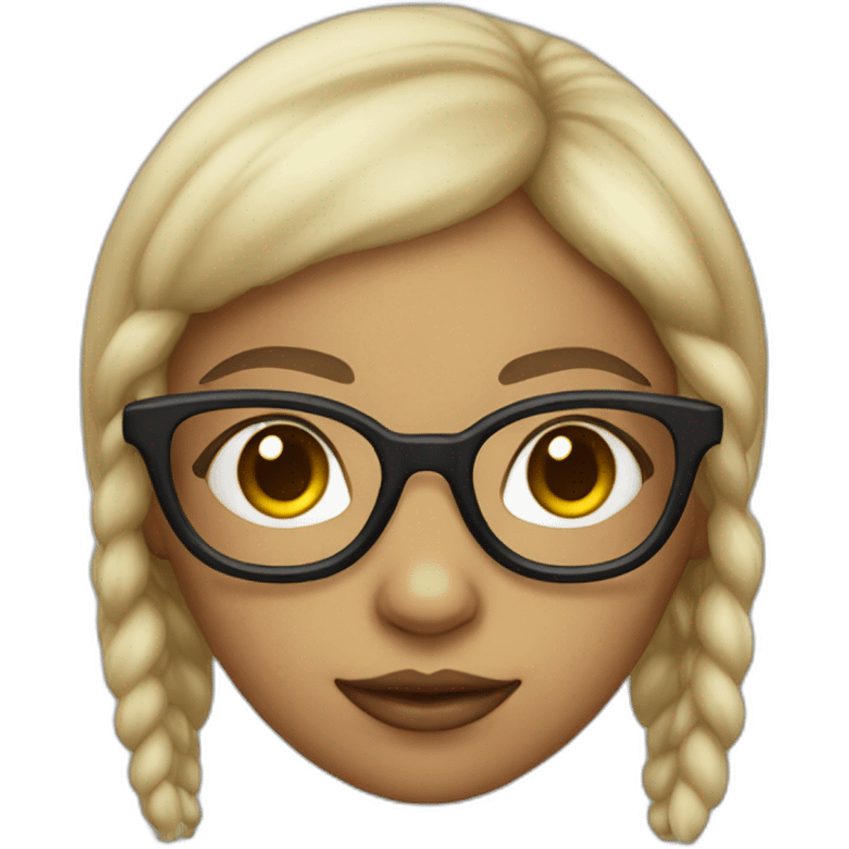 Light skin girl elf with glases emoji