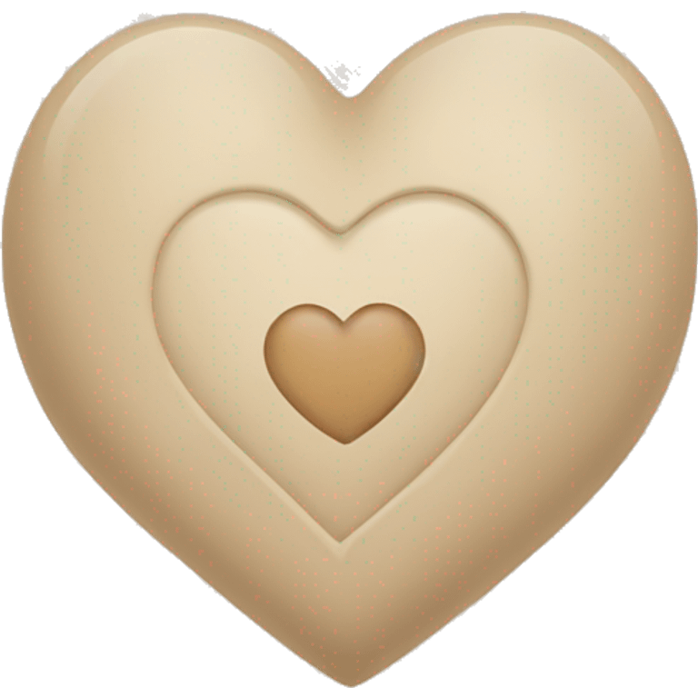 Beige heart emoji