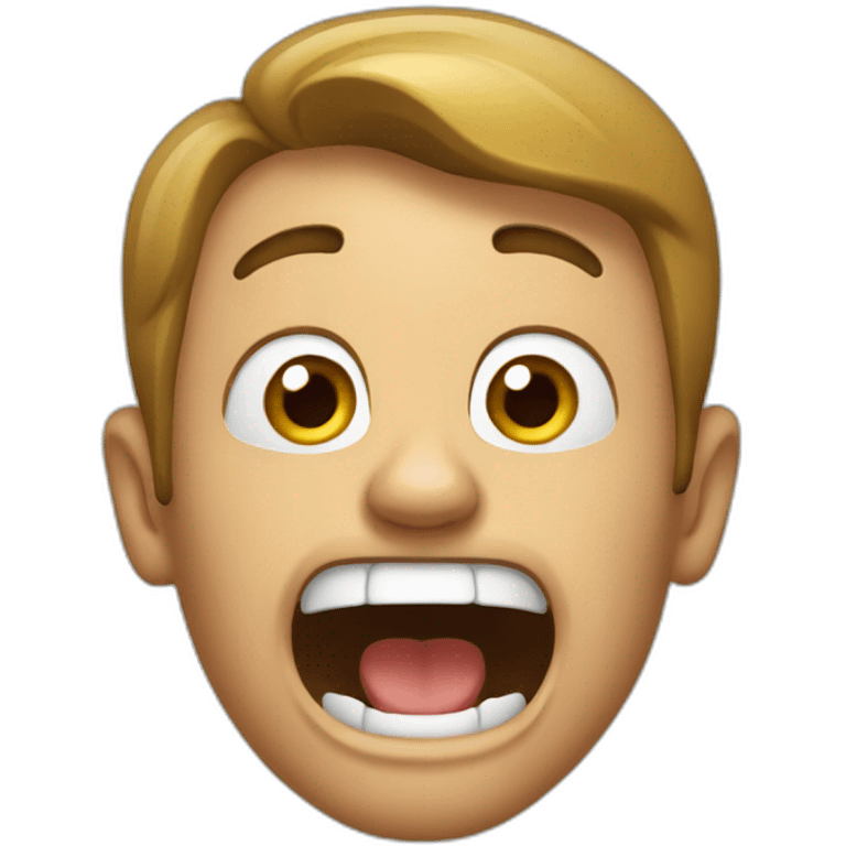 A man screaming emoji