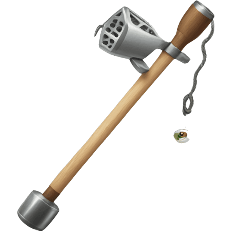 Hammer and fishing pole emoji