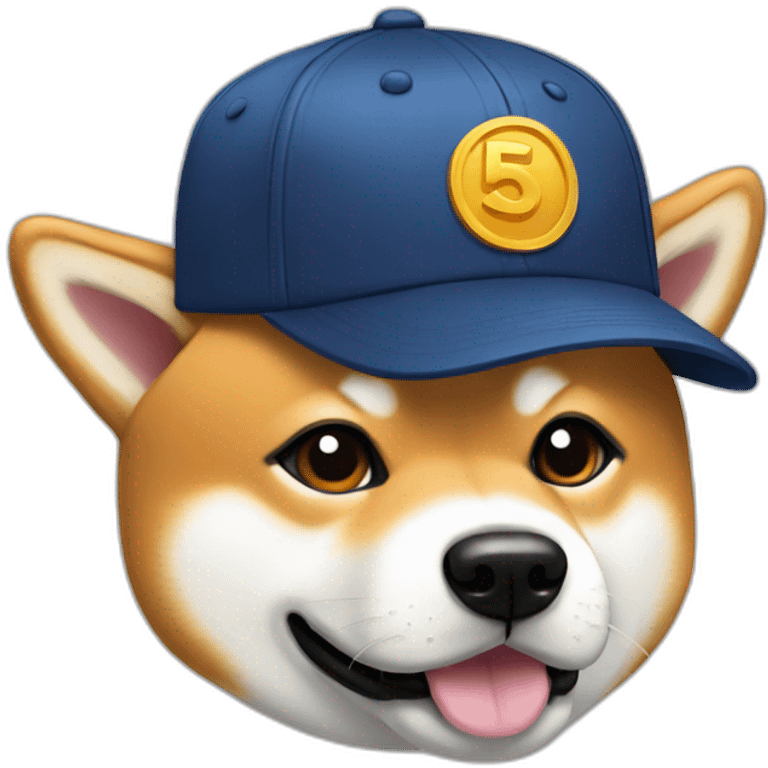 Shiba Inu wearing cap emoji