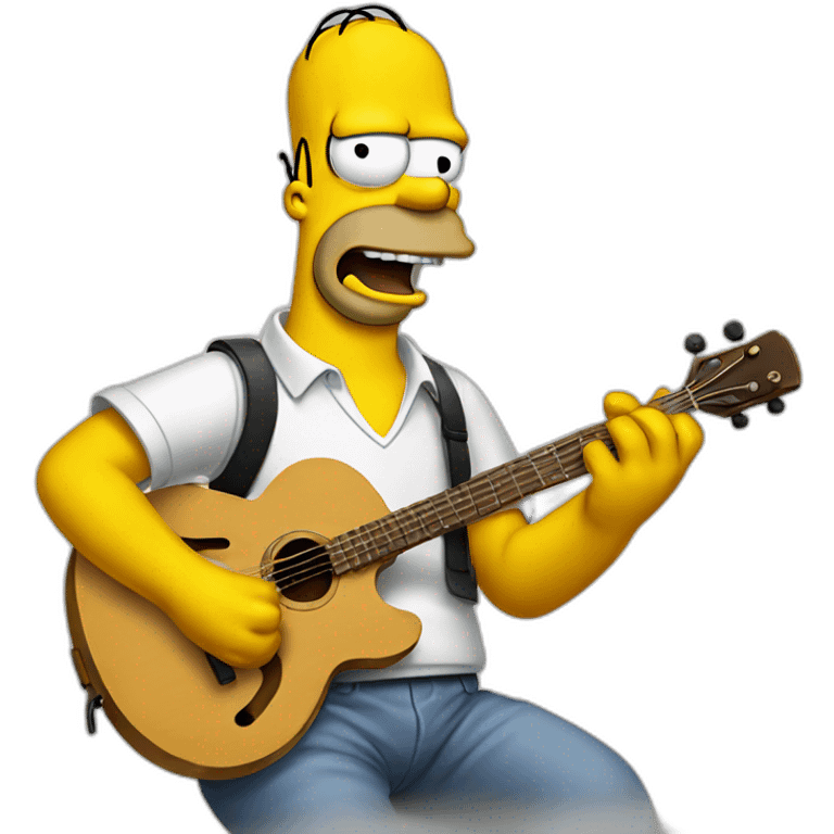 homer simpson playing music emoji