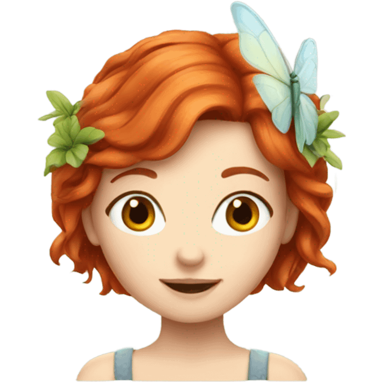 Girl with redhead, fairy style  emoji