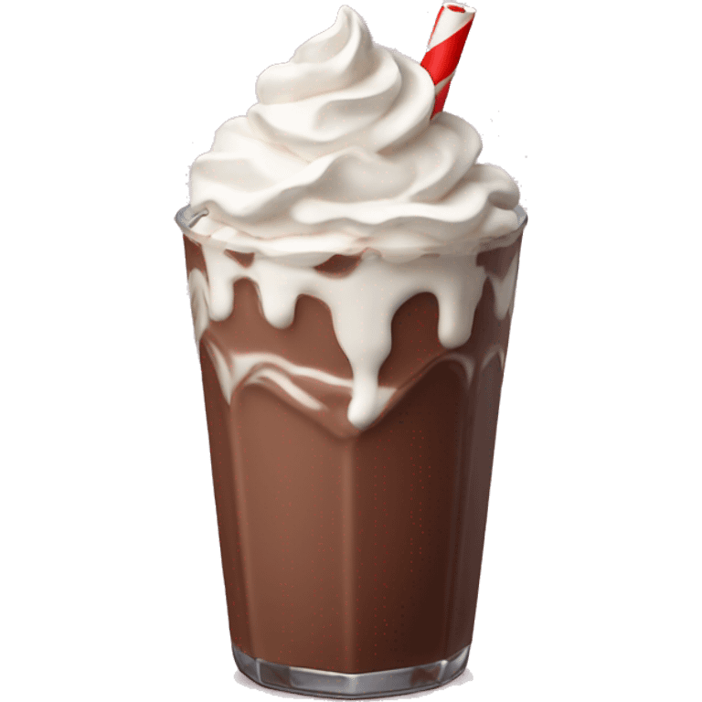 Chocolate milkshake with whipped cream  emoji