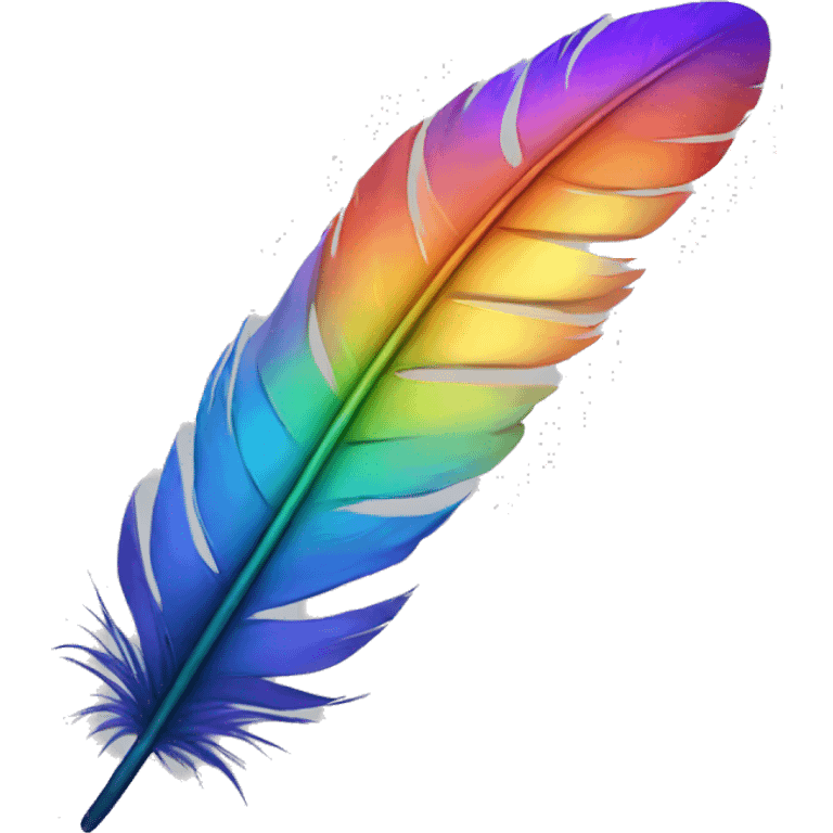 rainbow feather emoji