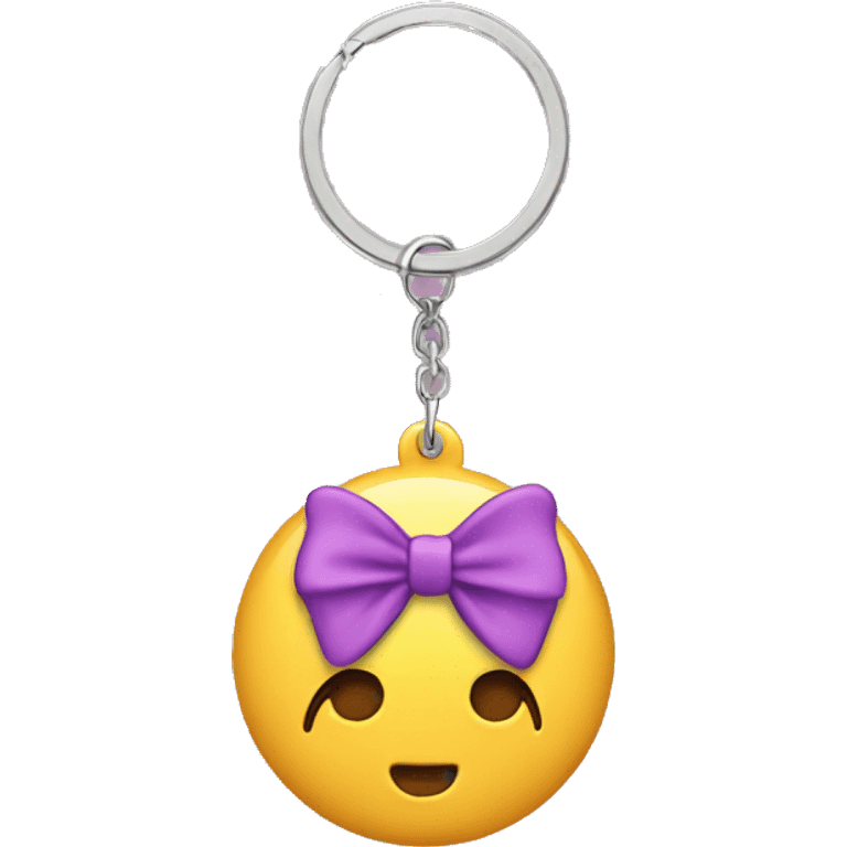 Keychain with bows emoji