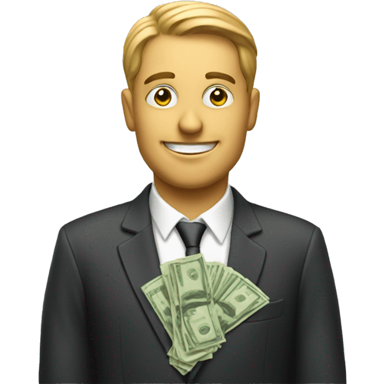 Car dealer with money emoji