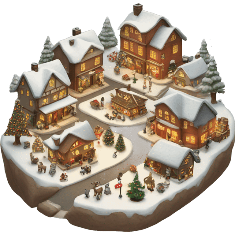 warm cozy christmas village emoji