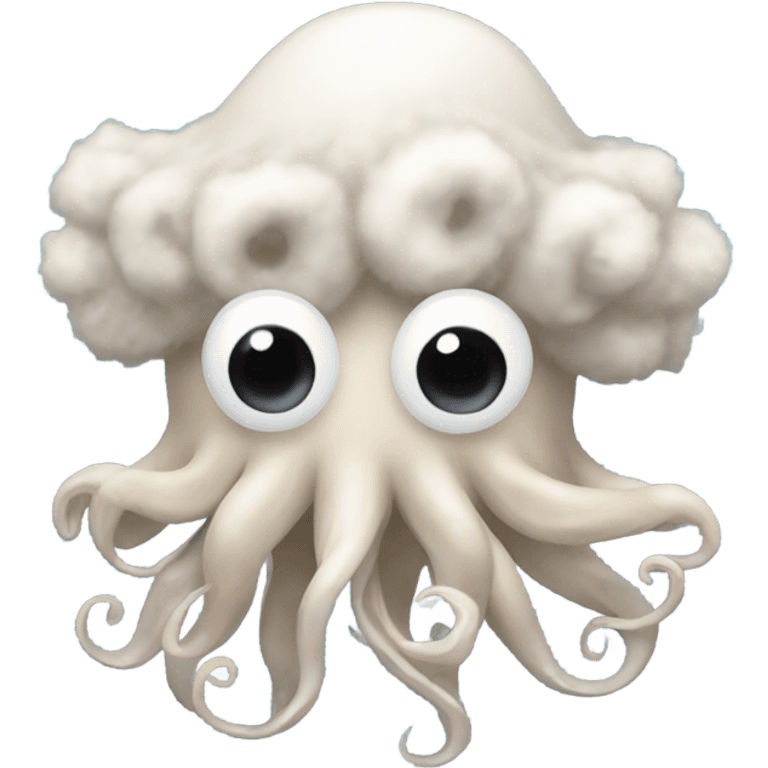 Squid with thick hair emoji