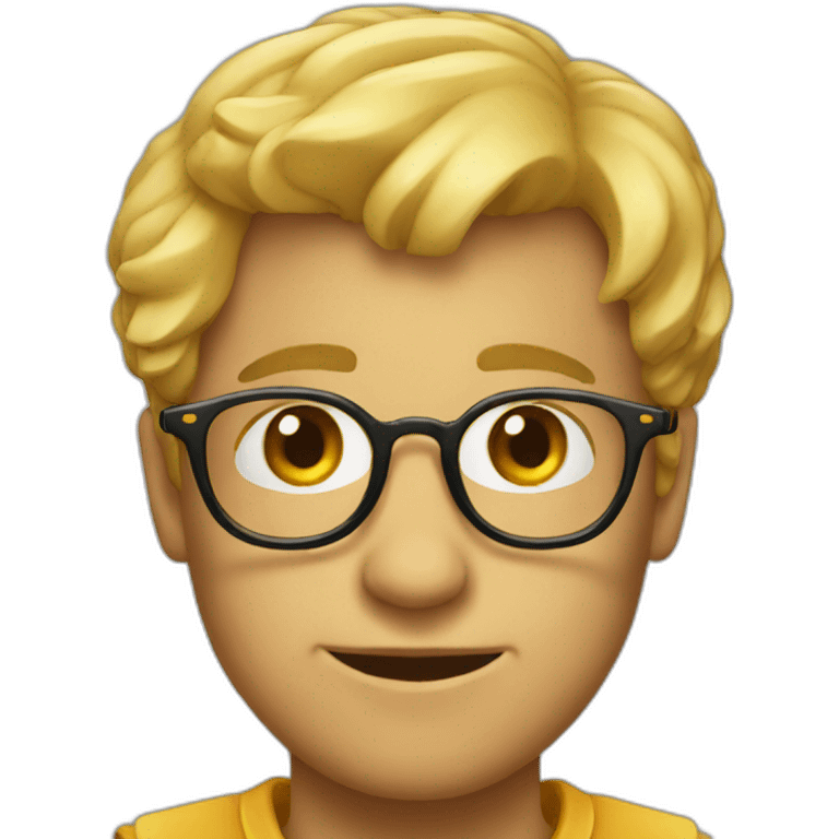 Golden nerd emoji emoji