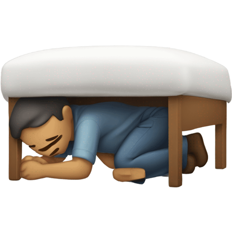 man under bed emoji