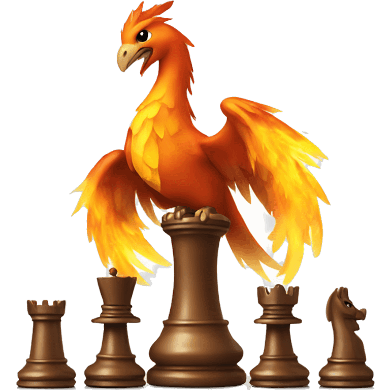 Phoenix playing chess emoji