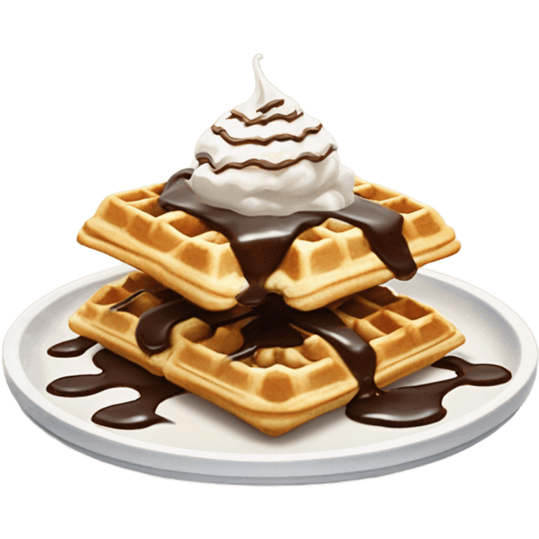 waffle with ice cream emoji