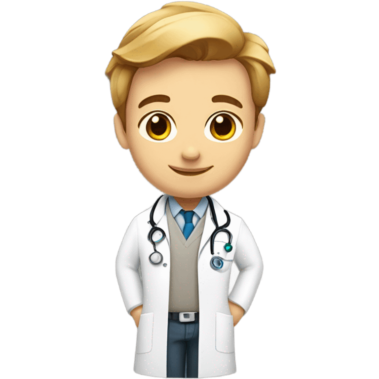 Doctor with badge that says Dr. Flex emoji