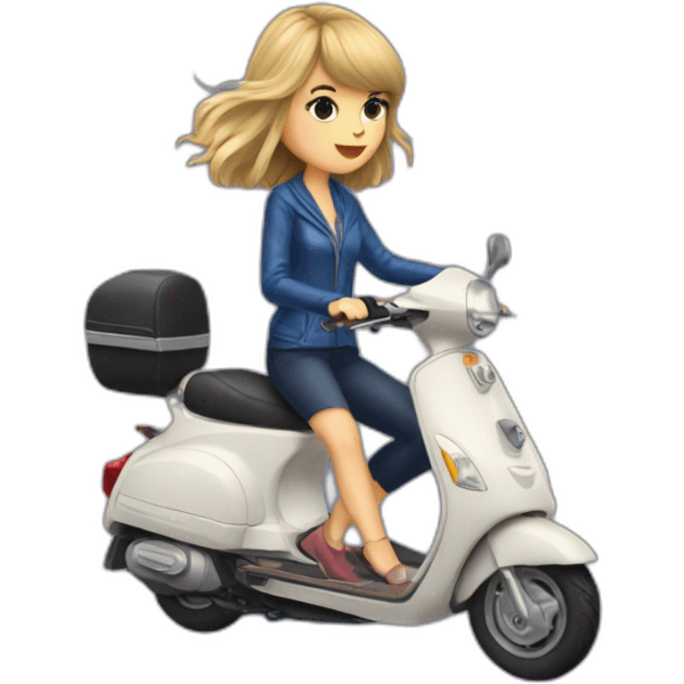 taylor swift on a scooter emoji