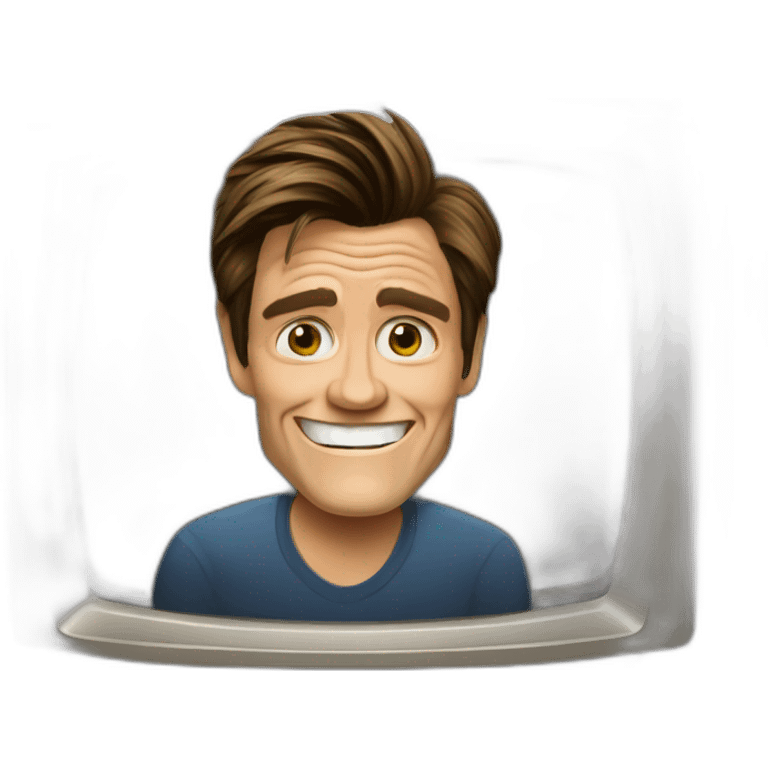 jim carrey inside tv box emoji