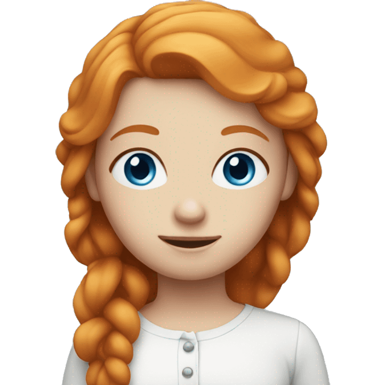 A ginger girl with blue eyes emoji