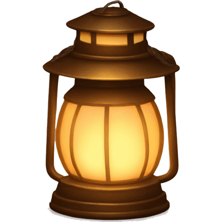 A lantern glowing softly with a warm, golden light emoji