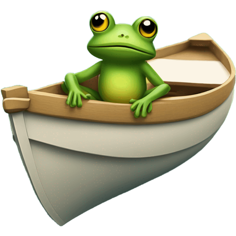 Frog on a boat emoji