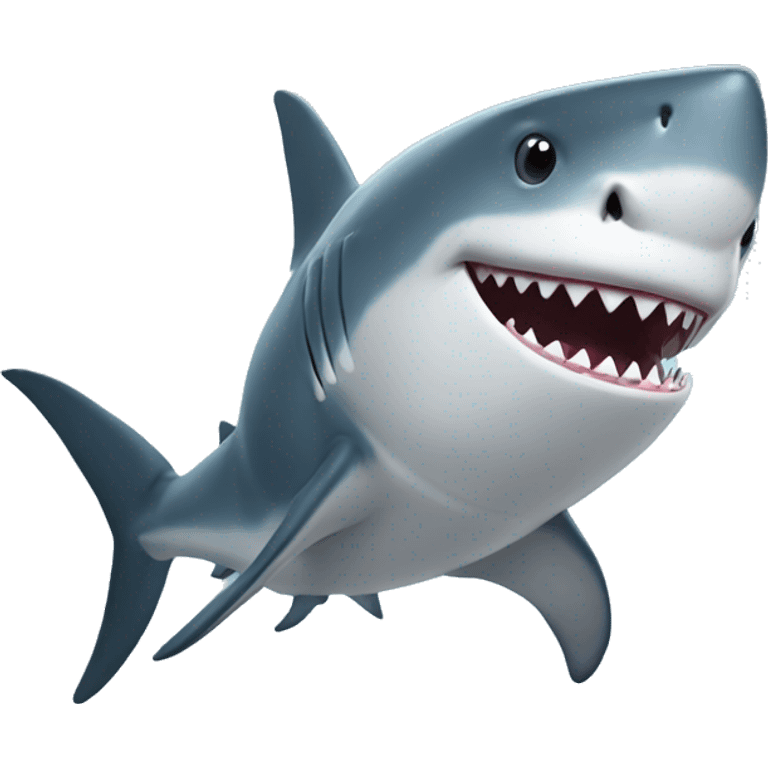 Shark with a top happy  emoji