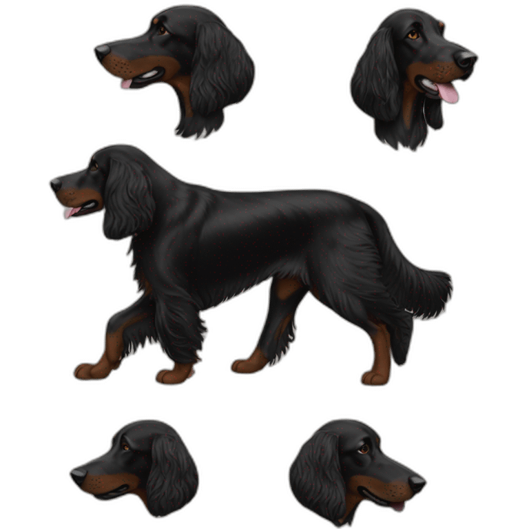 black Irish Setter emoji