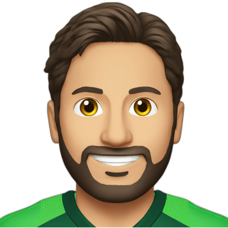 Shahid afridi as a footballer emoji