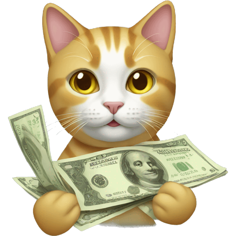 Cat holding money  emoji