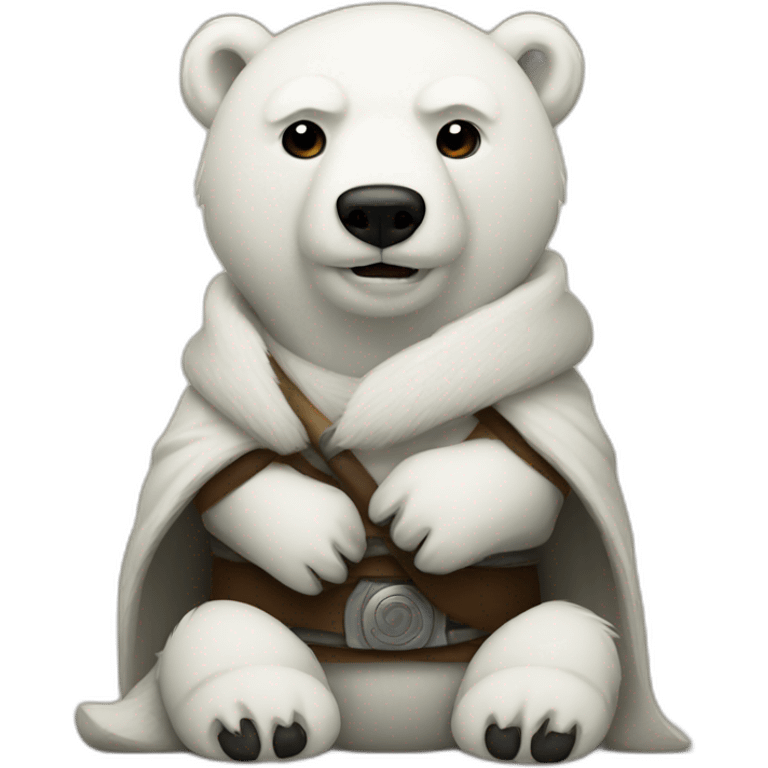 A polar bear jedi emoji