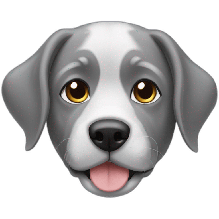 dog french grey  emoji