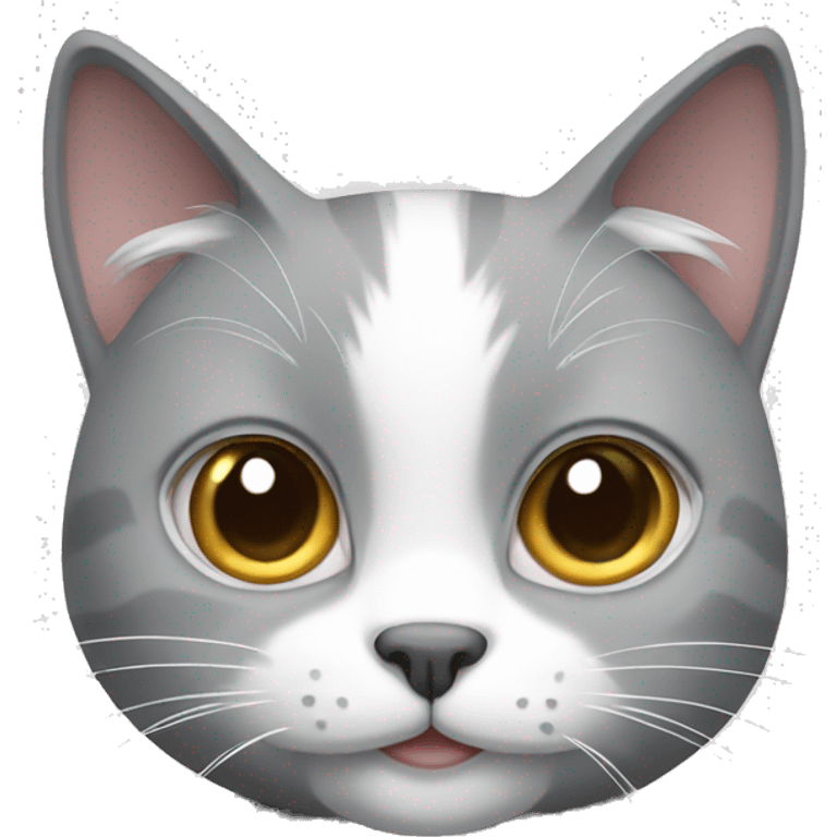 gray and white cat emoji