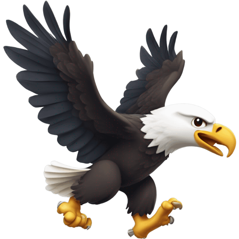 Bald eagle hitting home run emoji