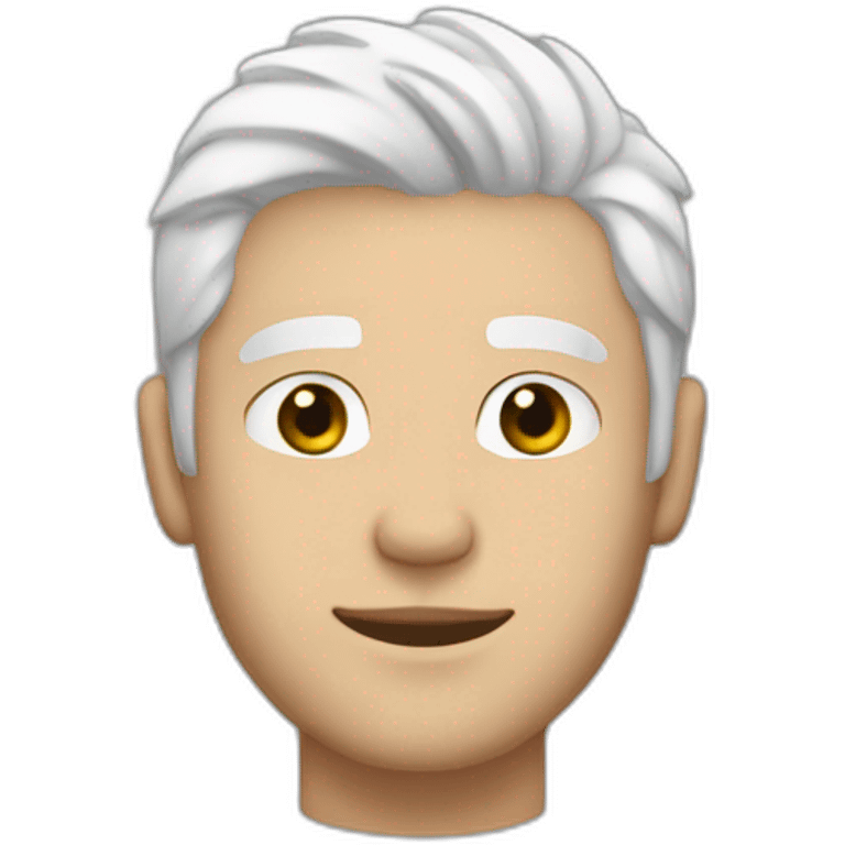 caucasian man 23 years old with dye white hair emoji