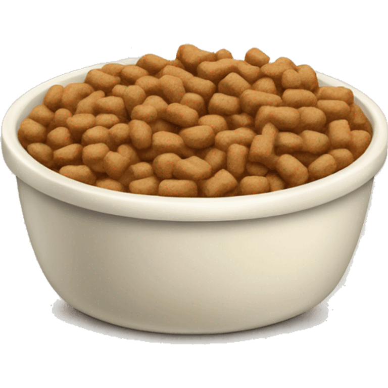 A cream bowl of dog food emoji