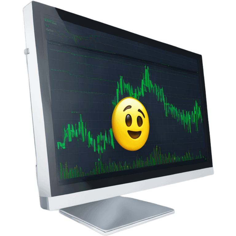 trading chart on a computer emoji