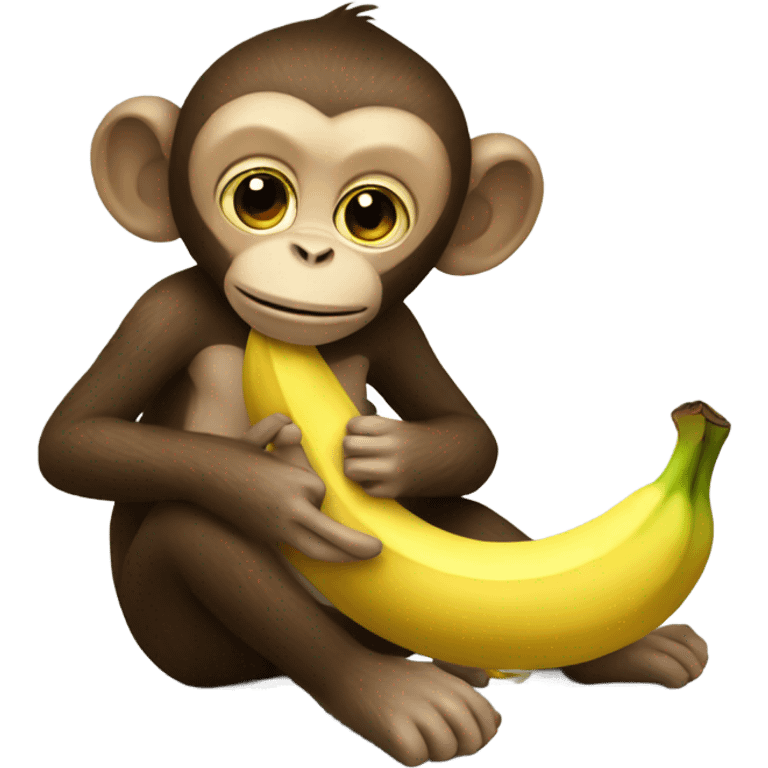 monkey eating banana emoji