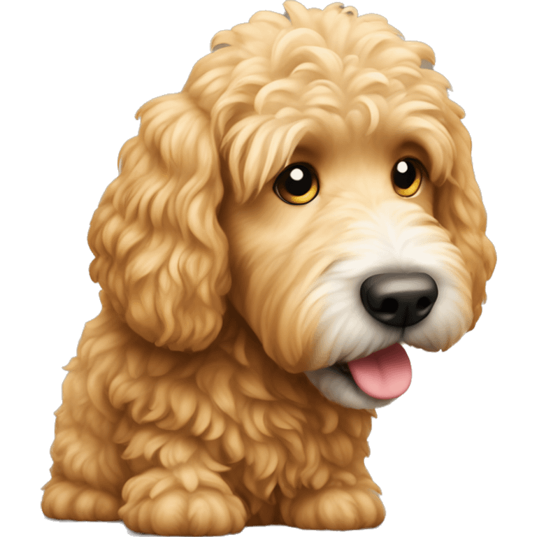 Golden doodle pooping emoji