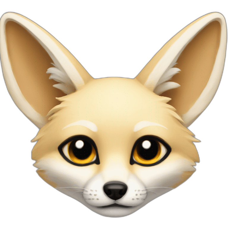 Anthro fennec weary face emoji emoji