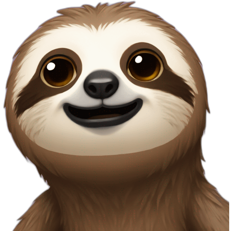 kissing sloth emoji