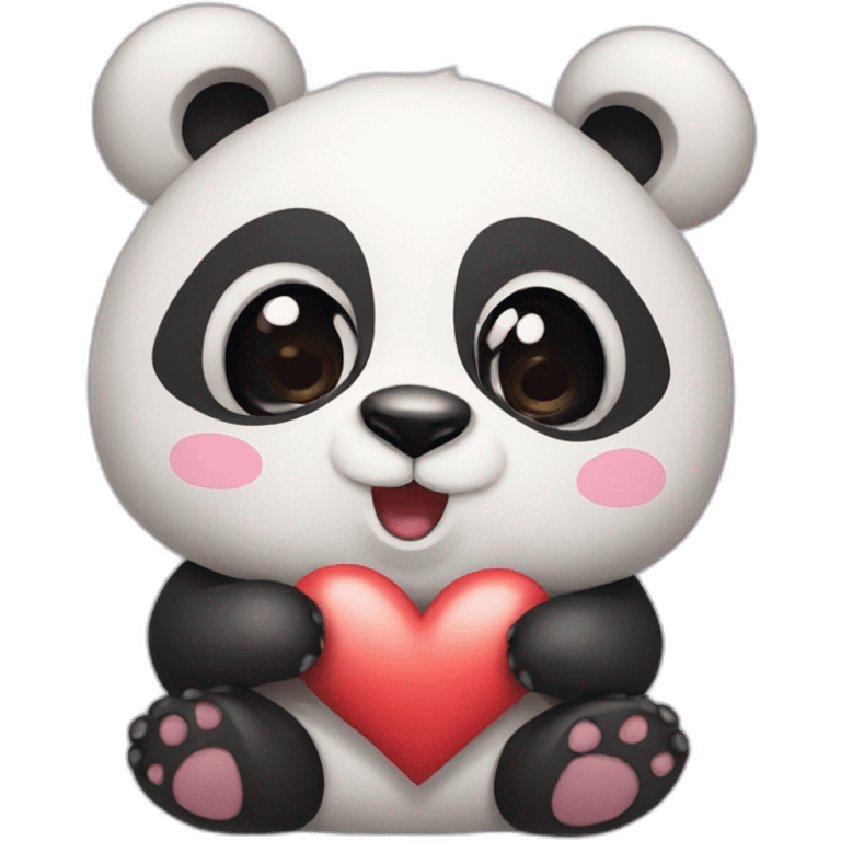 Panda in love emoji