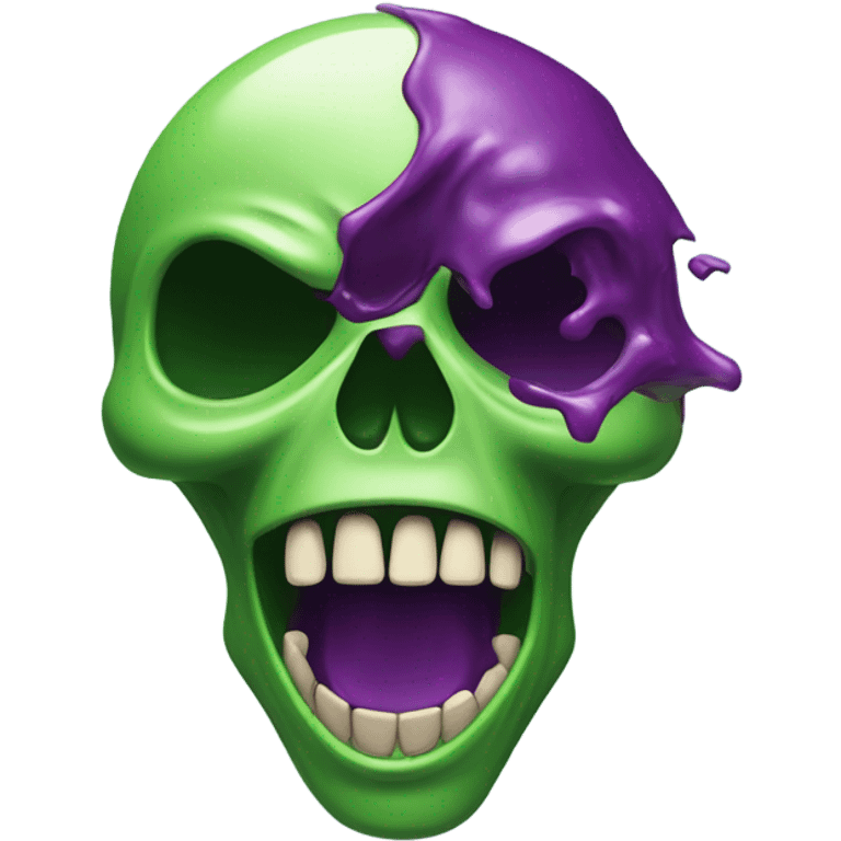 A barfing skull emoji