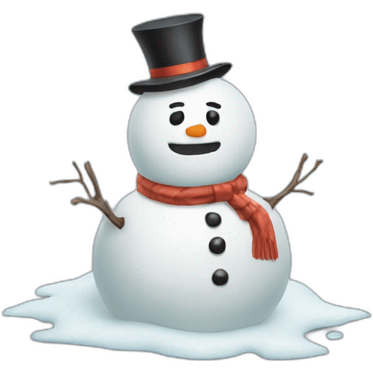 snowman melts emoji