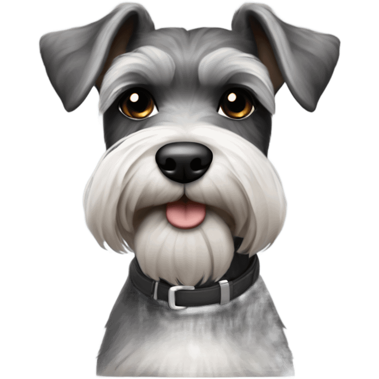 Liver parti mini schnauzer with another gray and black mini schnauzer  emoji