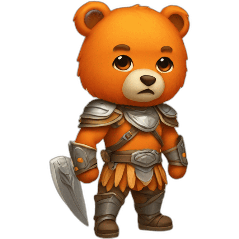 Orange warrior bear emoji