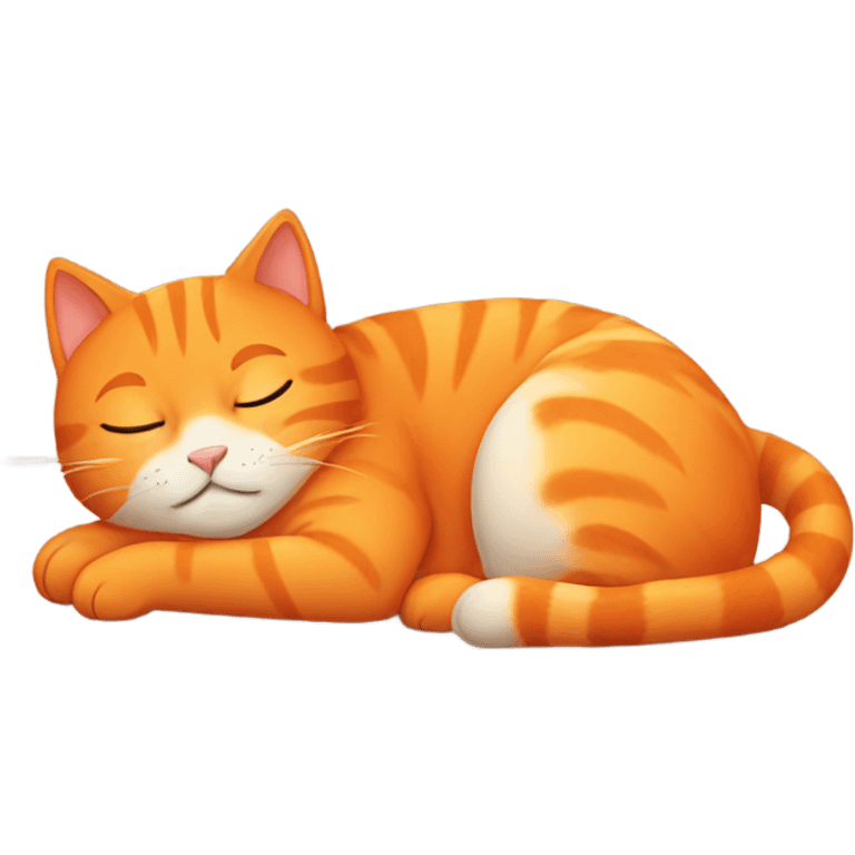 Orange cat sleeping  emoji