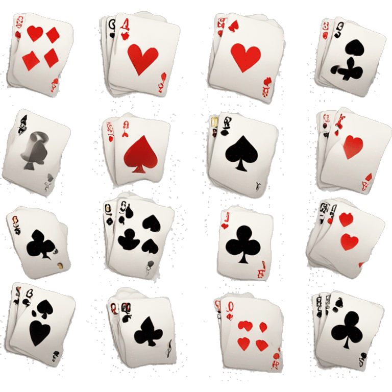 Carta de poker trebol cuatro hojas emoji